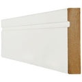 White Primed Single Groove Skirting  - All Sizes