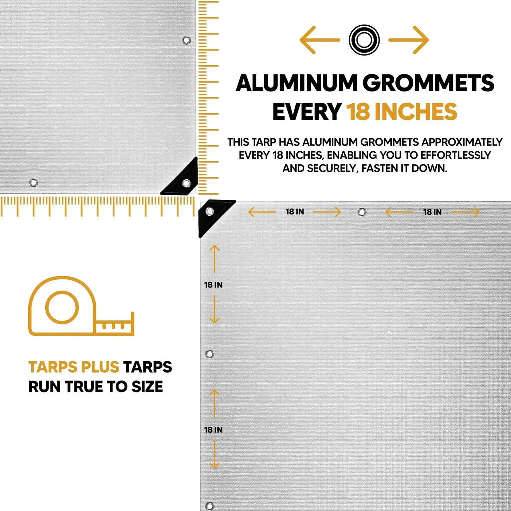White/Silver Poly Tarp 30' x 50'