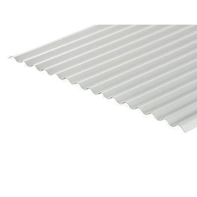 Cladco Corrugated 13/3 Profile PVC Plastisol Coated 0.7mm Metal Roof Sheet (White) - All Sizes