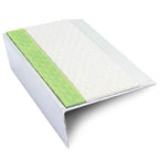 ASL16 Tredsafe 66x32mm Aluminium Non Slip Stair Nosing Edge Trim With Pvc Insert