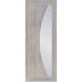 White Grey Salerno Internal Laminate Clear Glass Door