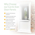 Mahogany/White Door Panel Cut-to-Size
