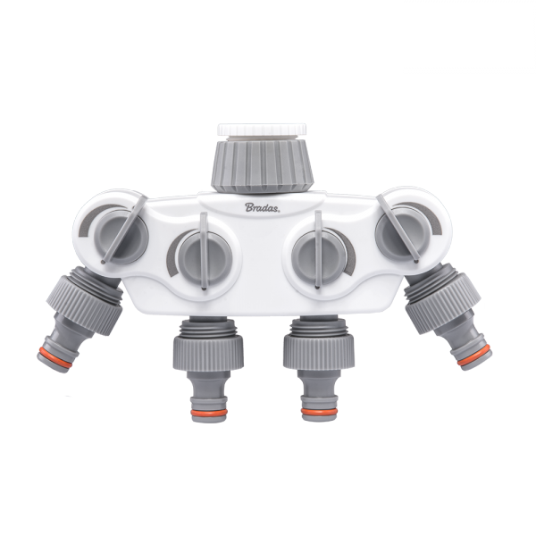 White Line 4-way Manifold with 1 "or 3/4" BSP Tap Connection