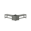 48" Nautical L- Shaped Planter Bench Set- Large