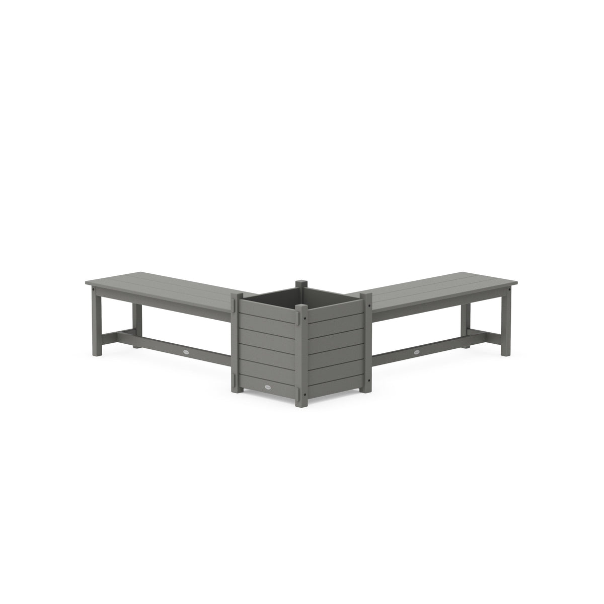 48" Nautical L- Shaped Planter Bench Set- Large