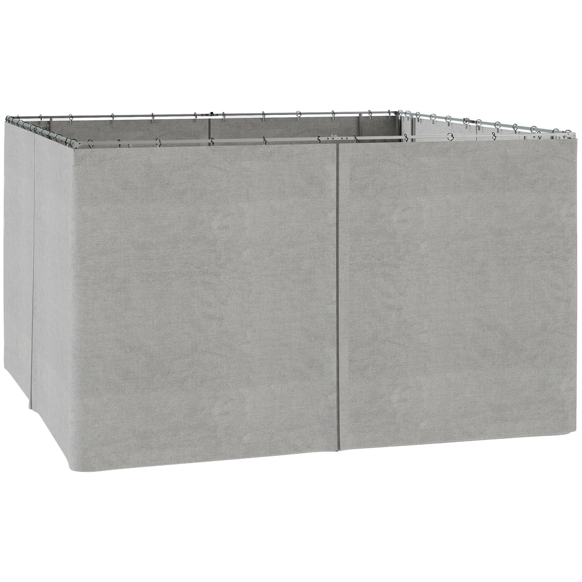 10' x 13' Universal Gazebo Sidewall Set (4 Panels) with Hooks, Light Grey