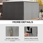 10' x 13' Universal Gazebo Sidewall Set (4 Panels) with Hooks, Light Grey