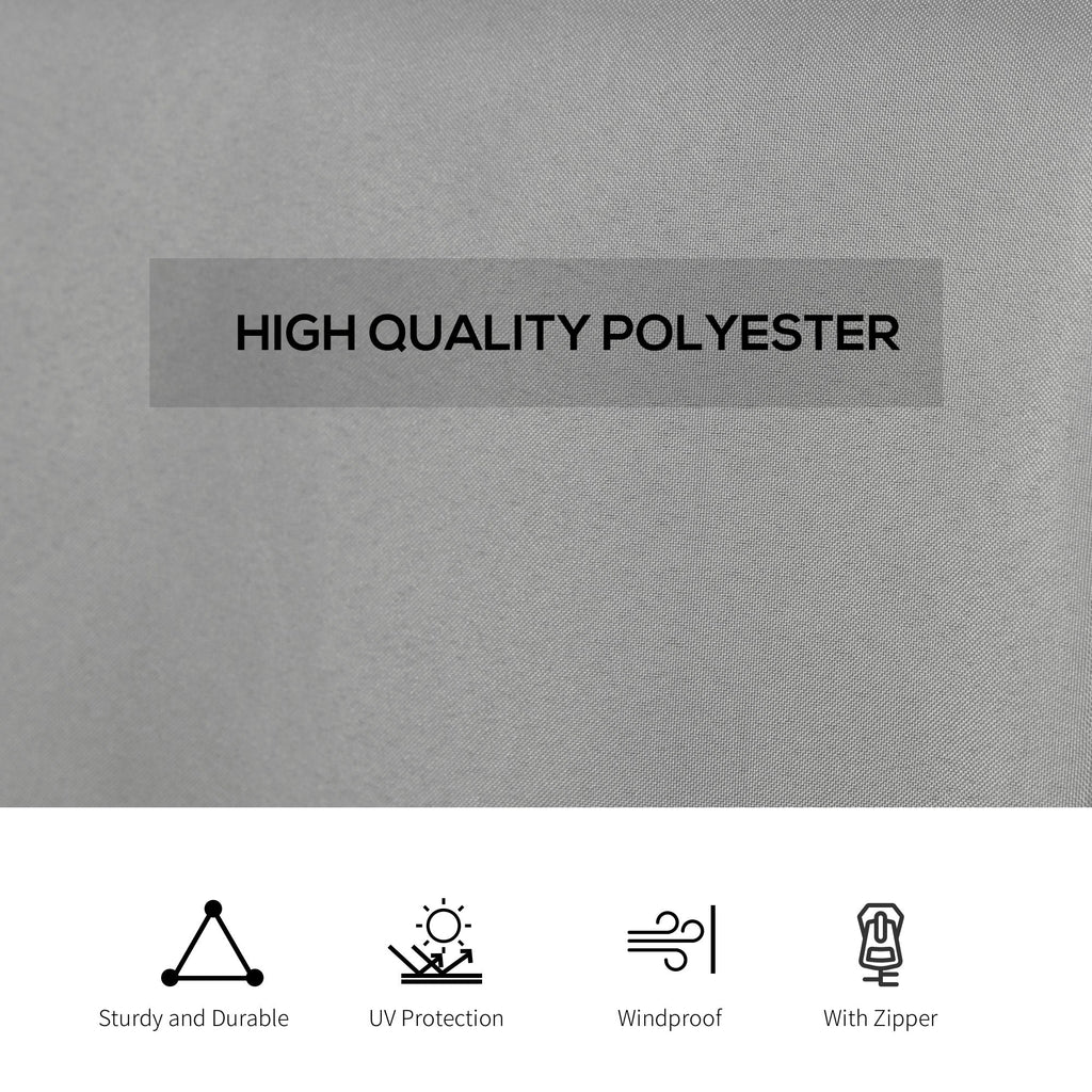 10' x 13' Universal Gazebo Sidewall Set (4 Panels) with Hooks, Light Grey