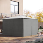 10' x 13' Universal Gazebo Sidewall Set (4 Panels) with Hooks, Light Grey