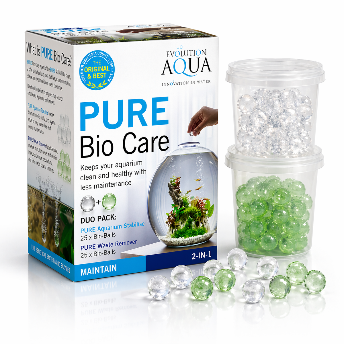 Evolution Aqua PURE Bio Balls - Water Treatment for Clear Water & Waste Removal
