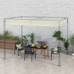 UV30+ Retractable Canopy for 9.8' x 7.1' Pergola, Cream White