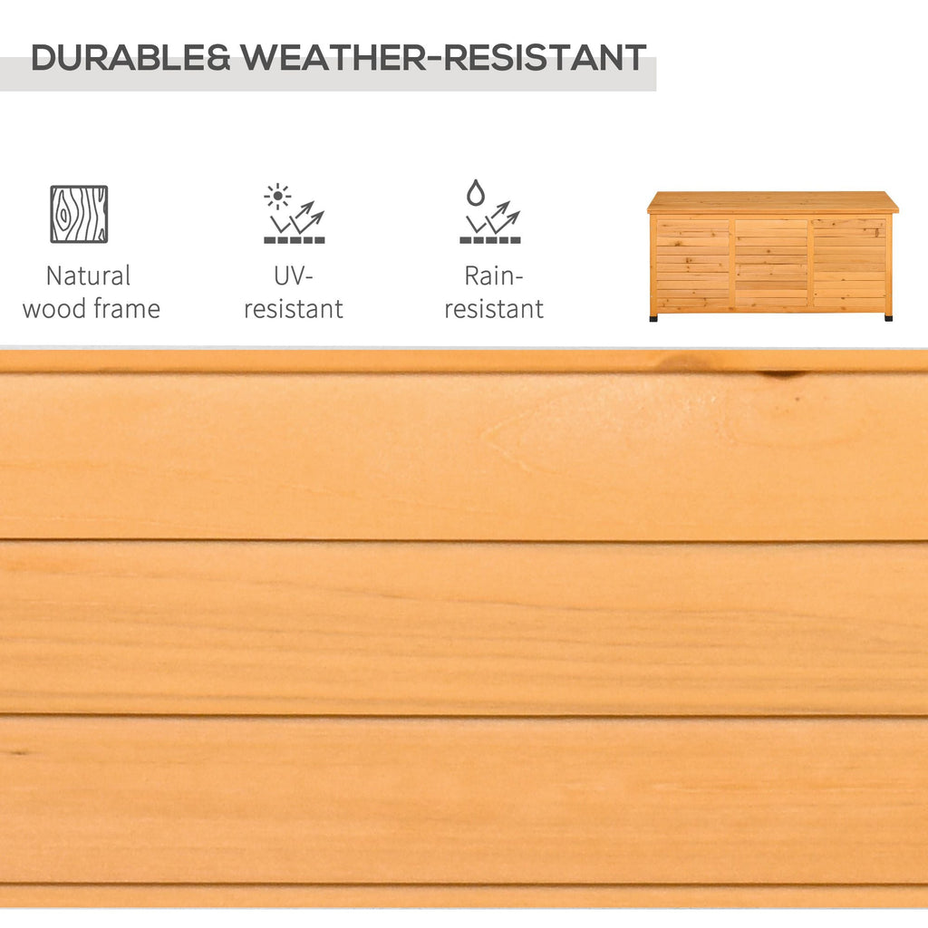 75 Gallon Wooden Deck Box with Weather-Resistant Finish, Yellow