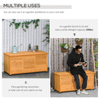 75 Gallon Wooden Deck Box with Weather-Resistant Finish, Yellow