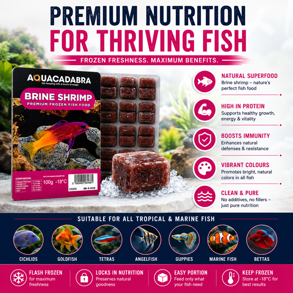 Aquacadabra Frozen Brine Shrimp 100g Fish Food Tropical Marine 5-40 Packs