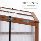 NookGrow Ground Cold Frame Greenhouse, 39" x 26" x 16", Natural
