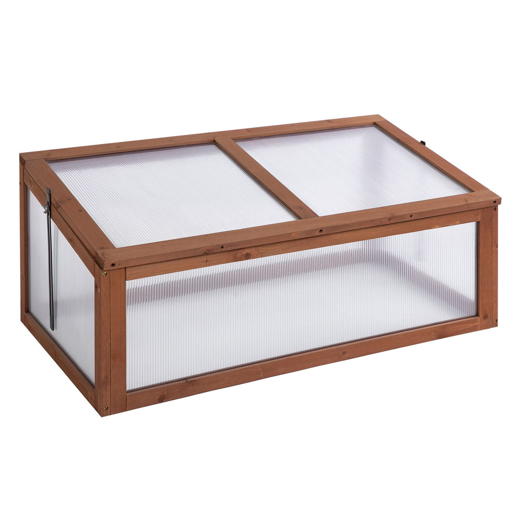 NookGrow Ground Cold Frame Greenhouse, 39" x 26" x 16", Natural