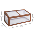 NookGrow Ground Cold Frame Greenhouse, 39" x 26" x 16", Natural