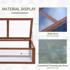 NookGrow Ground Cold Frame Greenhouse, 39" x 26" x 16", Natural