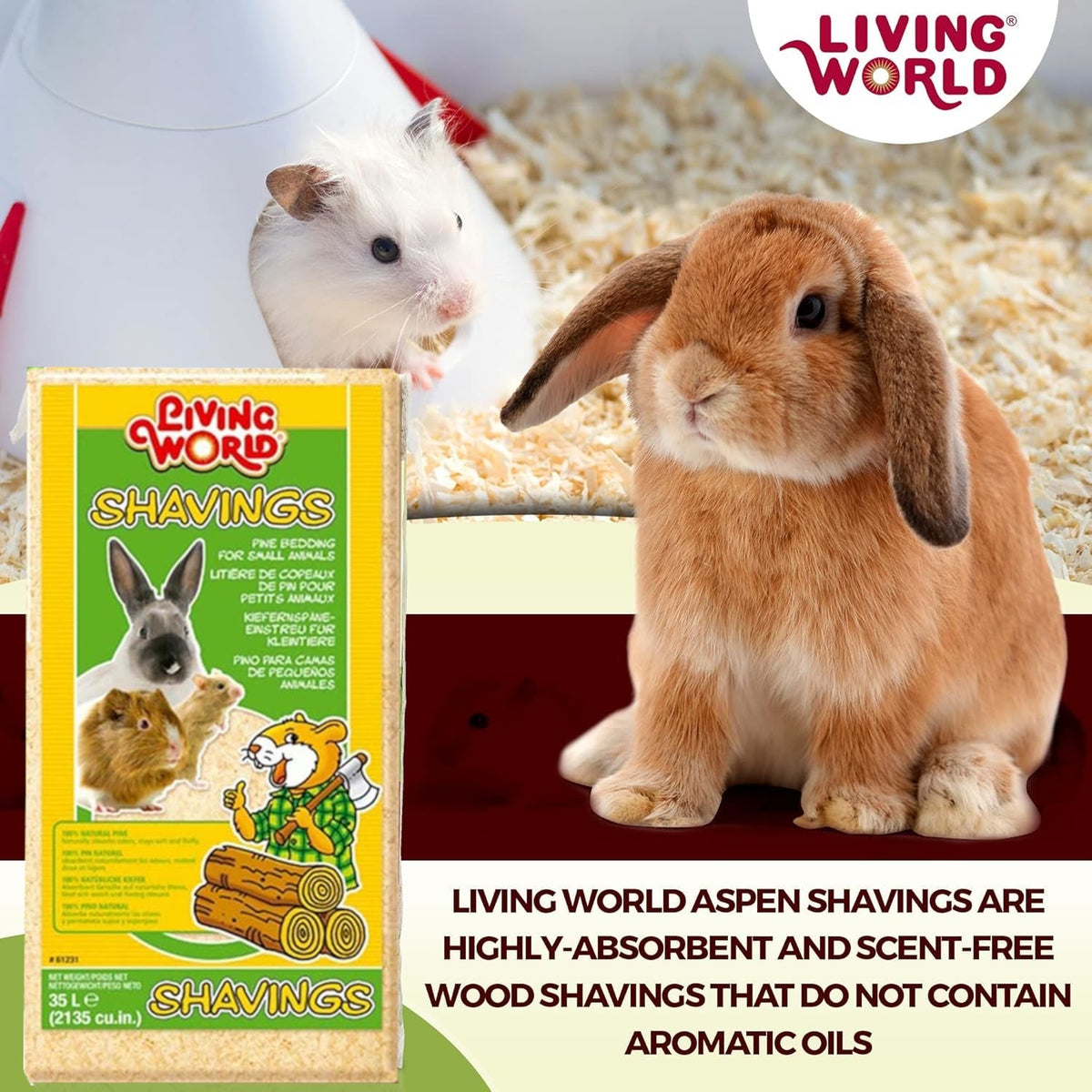 Pine Bedding for Small Pets - Natural, Absorbent, Odor Control