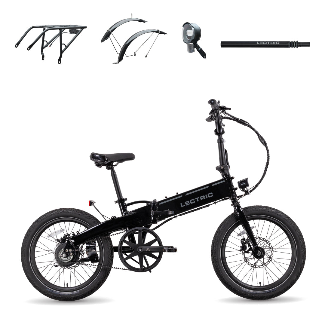 XP Lite2 JW Black Long-Range + FREE Rear Rack, Fenders, Elite Headlight, Suspension Seat Post ($346 Value)