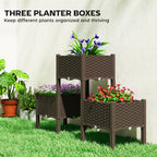 Self-Watering Plastic Raised Garden Bed with Legs