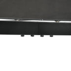 70.9" Rectangular Outdoor Dining Table with Tempered Glass Top, Black