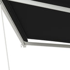 10' x 8' Retractable Electric Awning with Remote & Manual Control, UV Protection, Black
