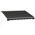 10' x 8' Retractable Electric Awning with Remote & Manual Control, UV Protection, Black