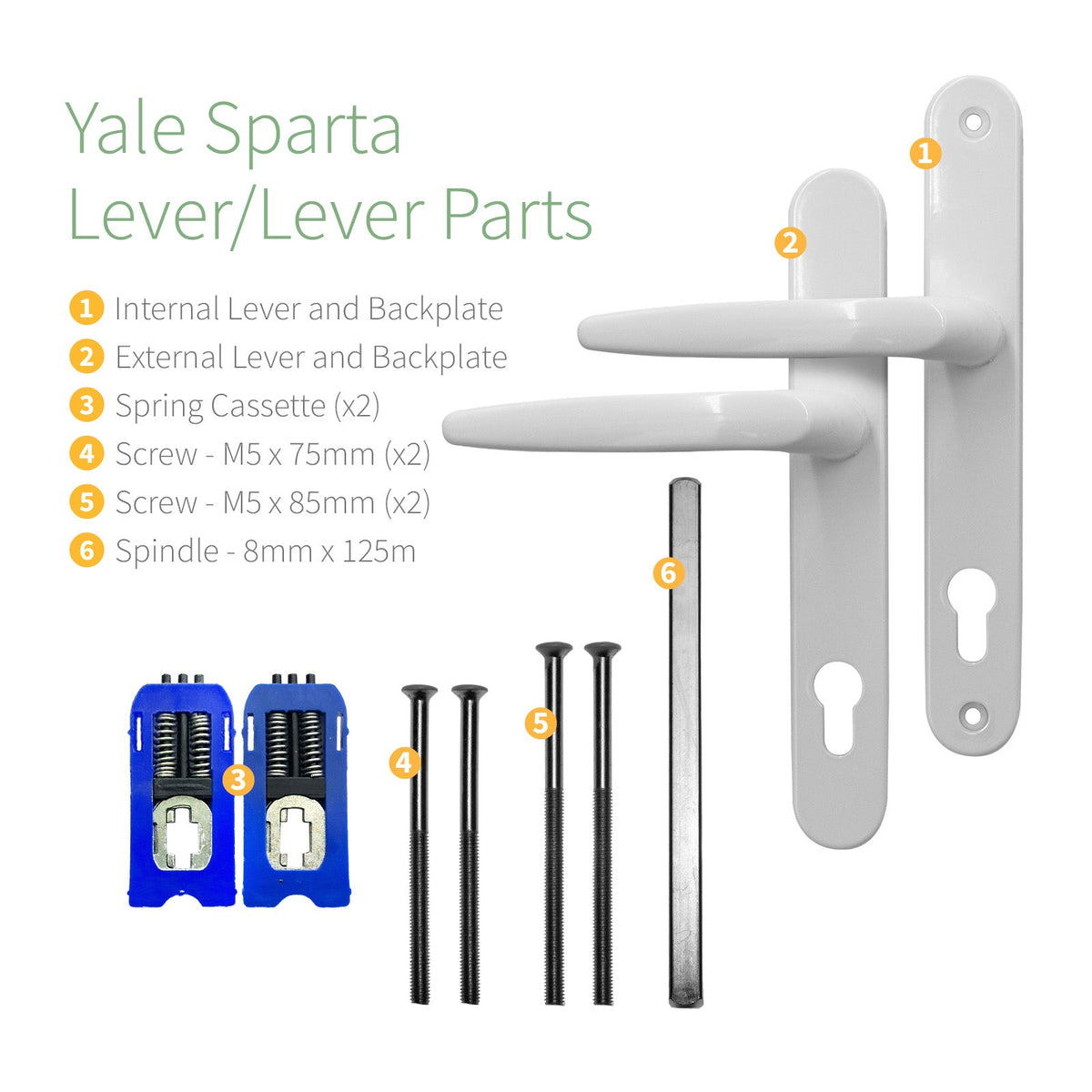 Yale Sparta Lever/Lever Door Handle