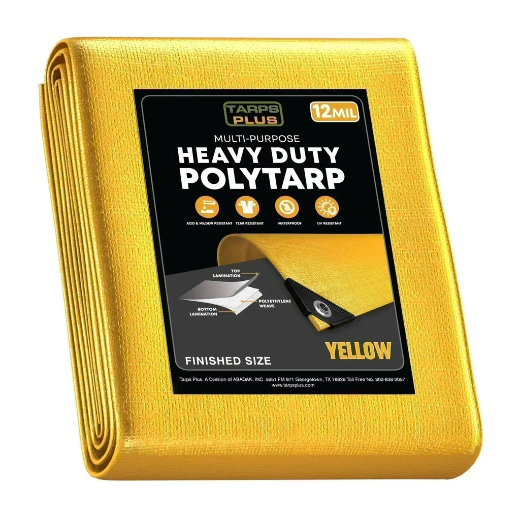 Yellow Poly Tarp 30' x 30'