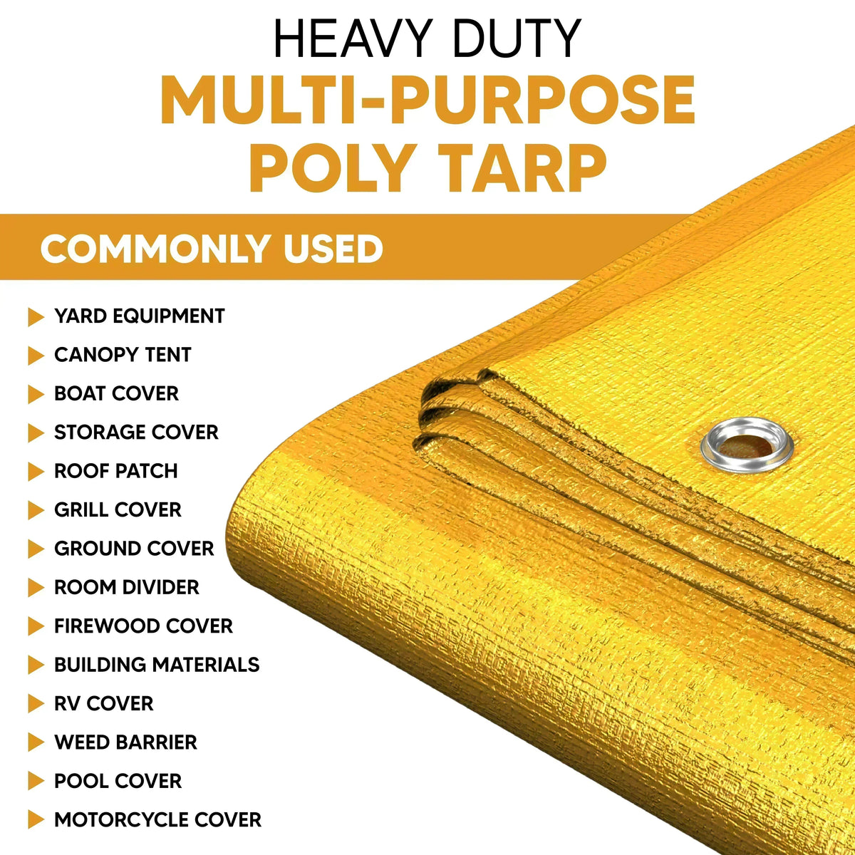 Yellow Poly Tarp 6' x 8'