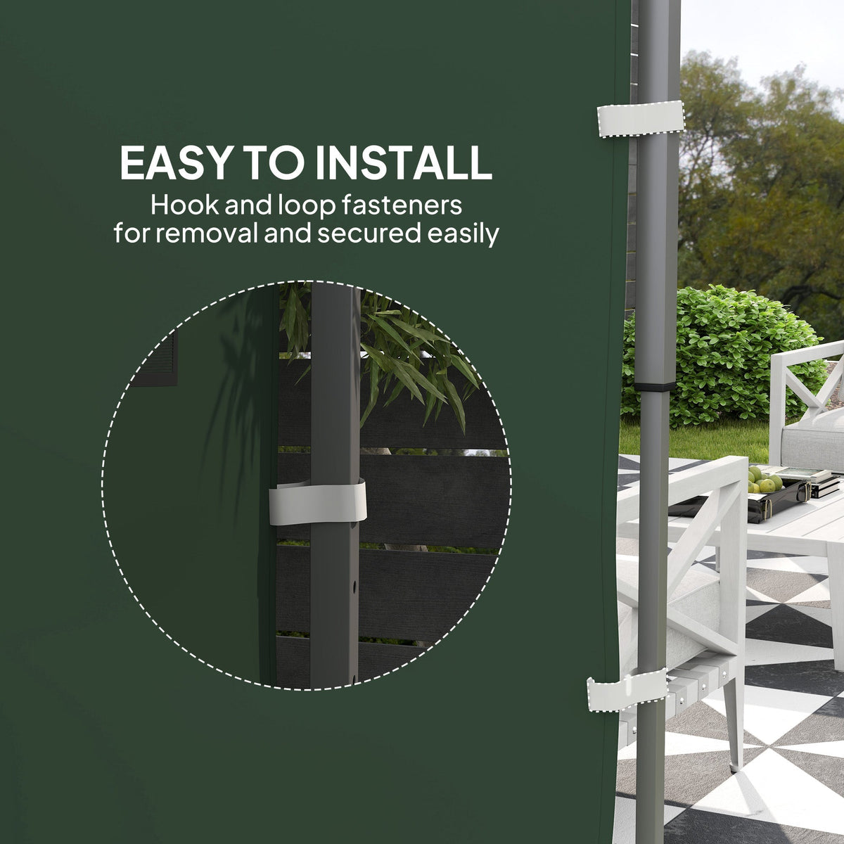 Canopy Sidewall Panel for 3 x 3m Straight Leg Pop Up Gazebos, 1 Pack Sidewall Only, Green