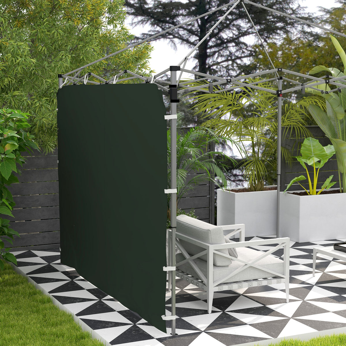 Canopy Sidewall Panel for 3 x 3m Straight Leg Pop Up Gazebos, 1 Pack Sidewall Only, Green