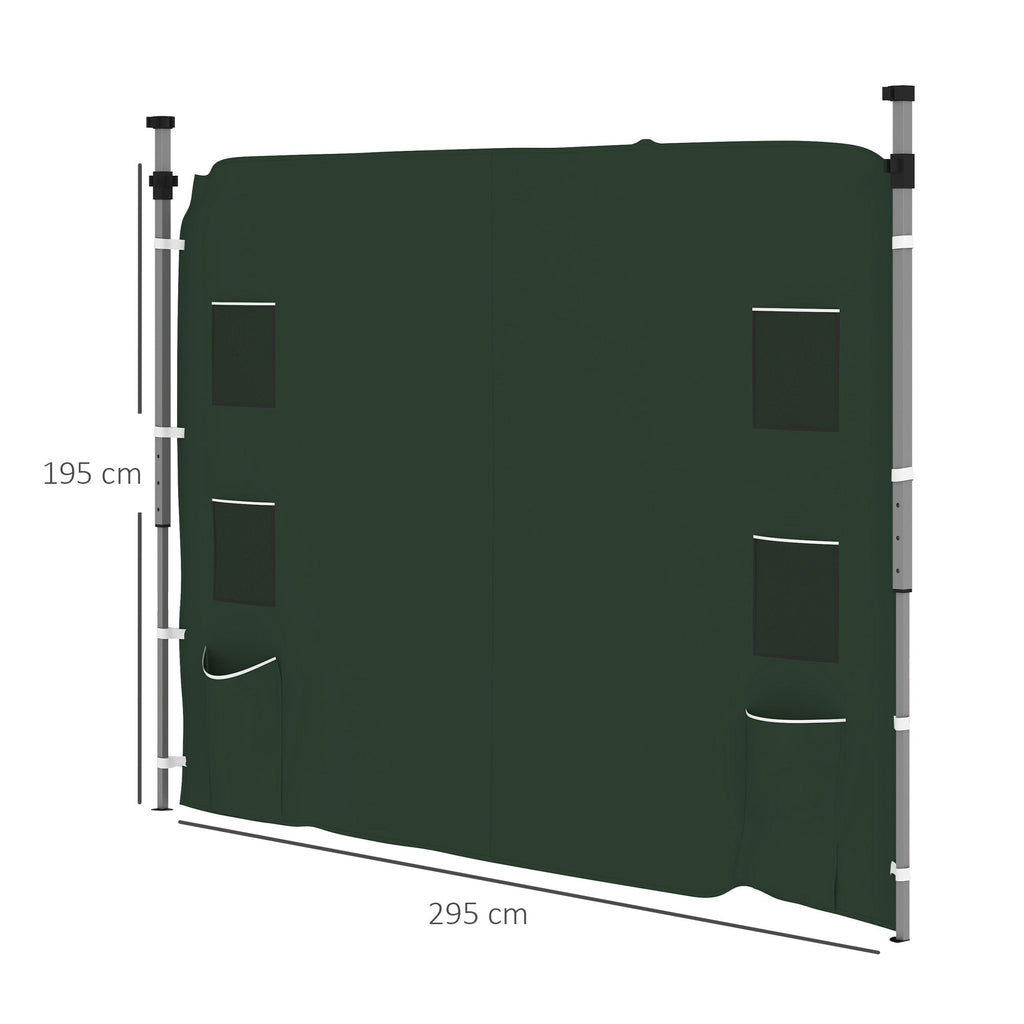 Canopy Sidewall Panel for 3 x 3m Straight Leg Pop Up Gazebos, 1 Pack Sidewall Only, Green