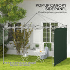 Canopy Sidewall Panel for 3 x 3m Straight Leg Pop Up Gazebos, 1 Pack Sidewall Only, Green