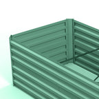 Galvanized Raised Garden Bed Kit with Reinforcing Bars, Large and Tall Metal Planter Box for Vegetables, Flowers and Herbs, 6' x 3' x 2', Light Green