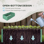 Galvanized Raised Garden Bed Kit with Reinforcing Bars, Large and Tall Metal Planter Box for Vegetables, Flowers and Herbs, 6' x 3' x 2', Light Green