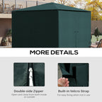 10' x 10' Universal Gazebo Sidewall Set (4 Panels) with Hooks, Slate Grey