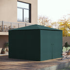 10' x 10' Universal Gazebo Sidewall Set (4 Panels) with Hooks, Slate Grey