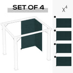 10' x 10' Universal Gazebo Sidewall Set (4 Panels) with Hooks, Slate Grey