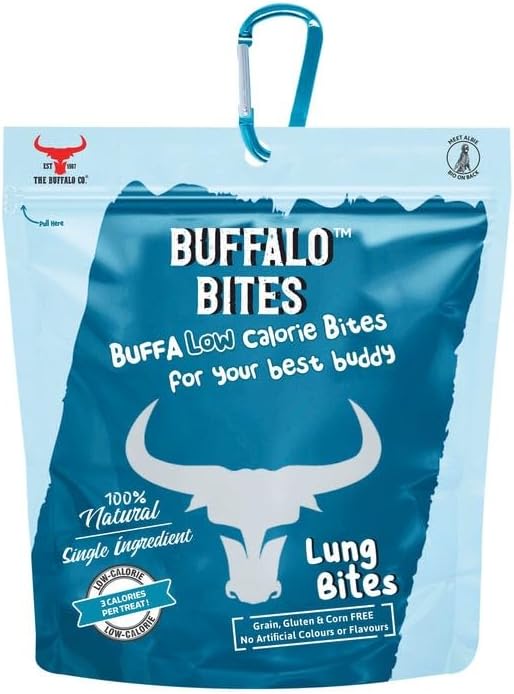 Buffalo Bites Lung Bites Dog Treats 15g - 100% Natural Buffalo Meat