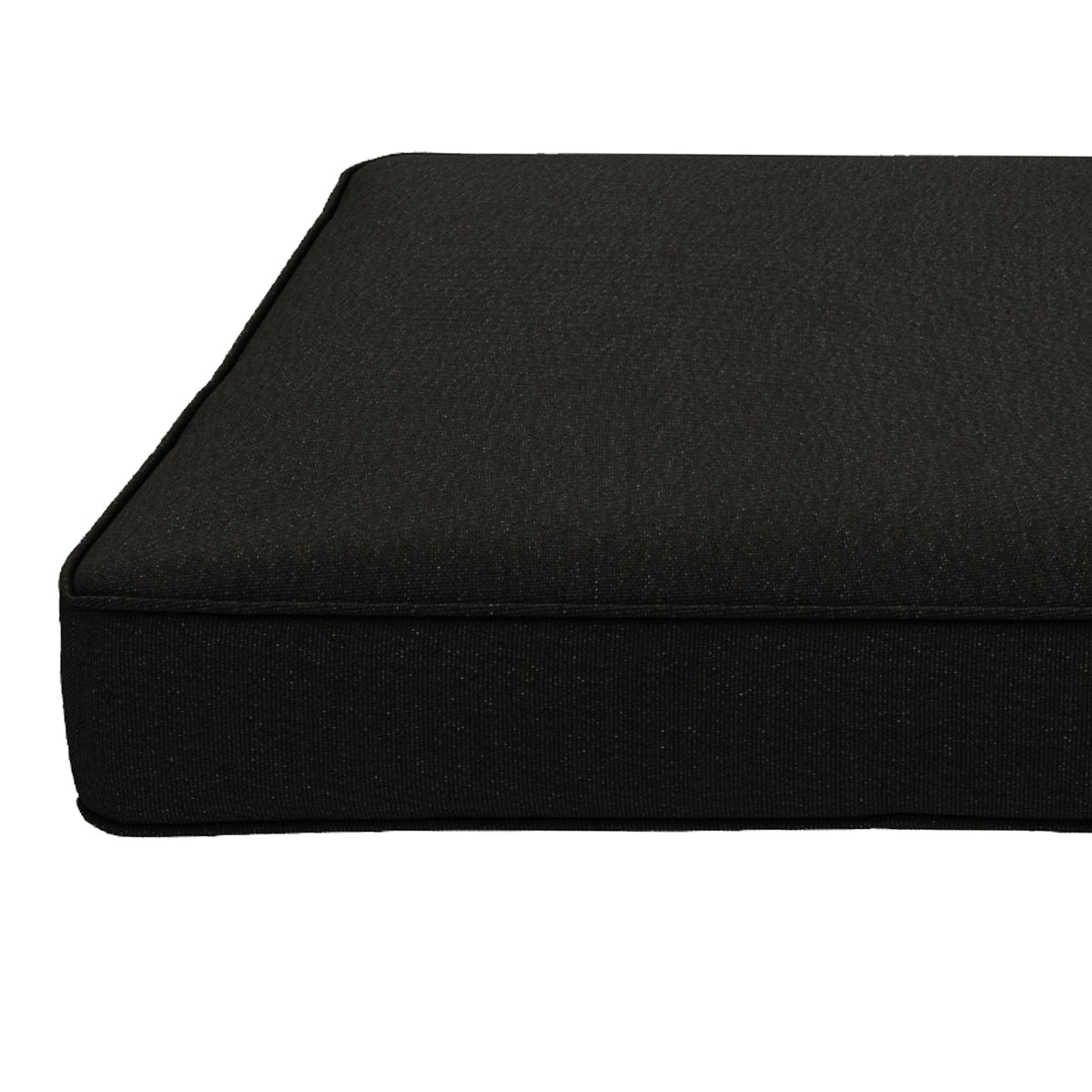 4 Piece Outdoor Seat Cushions with Ties, Water Repellent Chairs Seat Pads, Black