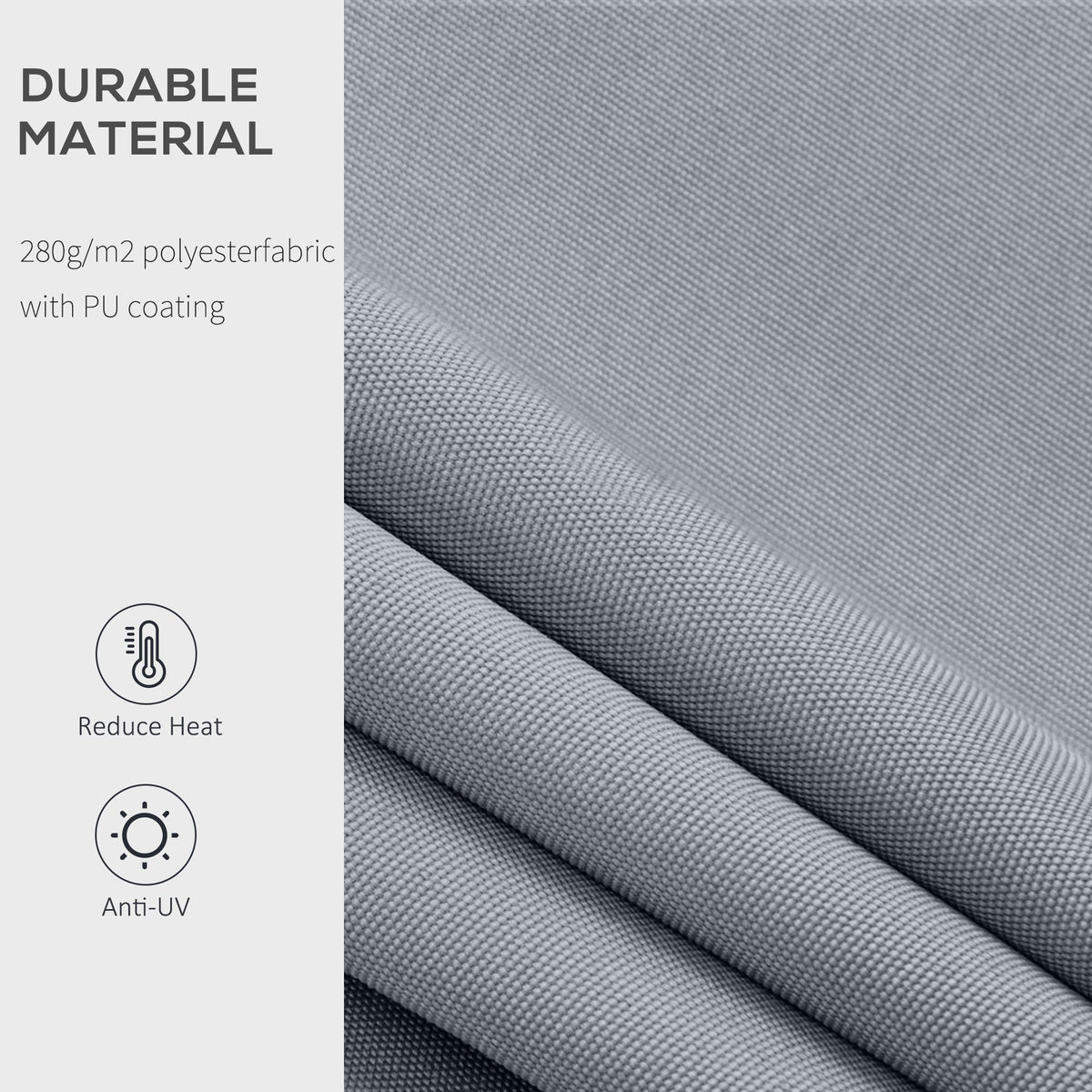 2.5 x 2m Manual Retractable Awning Canopy with Winding Handle for Garden, Patio, Grey