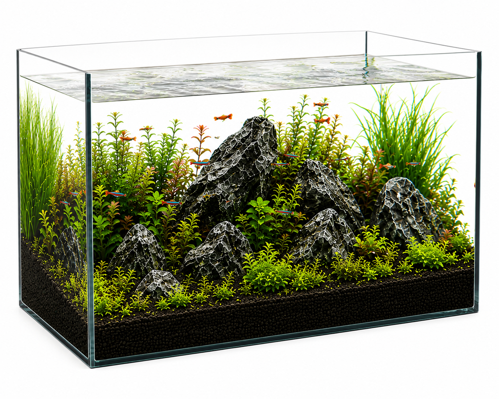 Aquael 54L Glass Aquarium Fish Tank - Elegant & Durable Design
