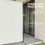 5.9FT Tall Single-Panel Outdoor Privacy Screen with UPF30+ Protection, Beige